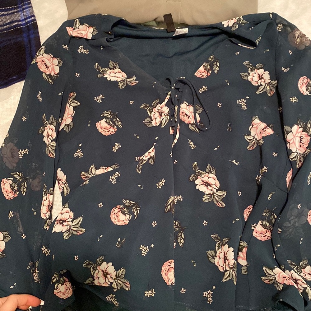 h&m green business shirt